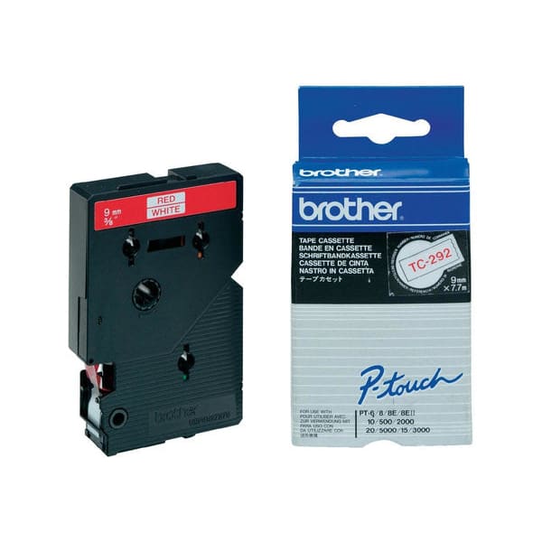 Brother Schriftband TC292 Red/White - Schriftbänder