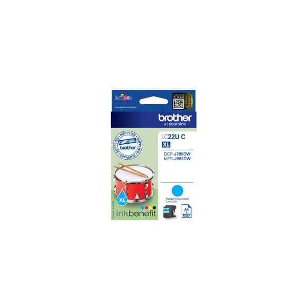 Brother Tinte LC22UC XL Cyan ca. 1.200 Seiten - Tinte