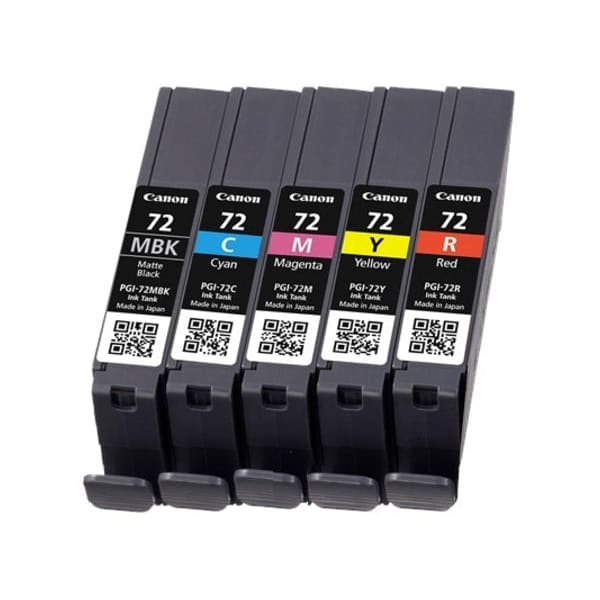Canon Tinte 6402B009 PGI72 Black Cyan Magenta Yellow Red