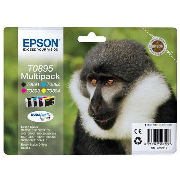Epson Tinte C13T08954011 T0895 Black Cyan Magenta Yellow