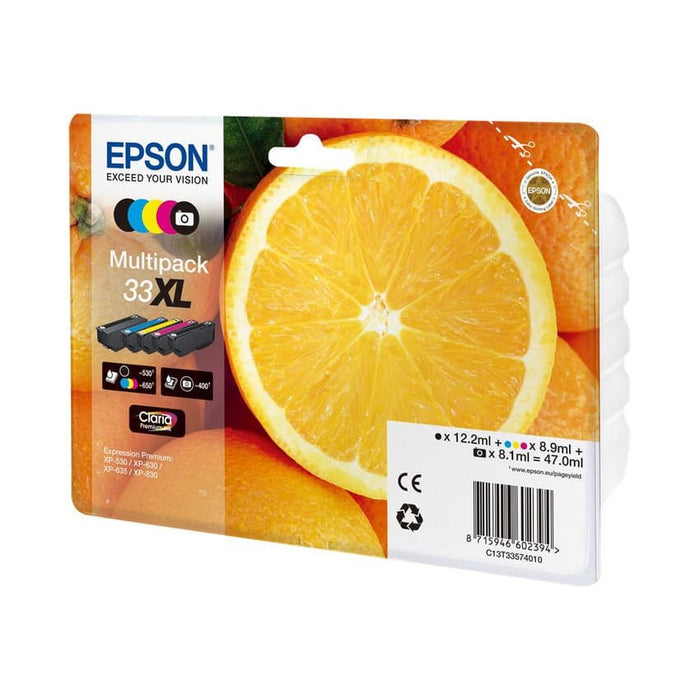 Epson Tinte C13T33574010 33XL Black Cyan Magenta Yellow