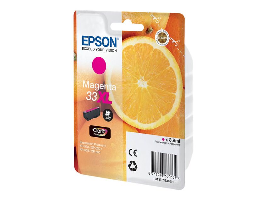 Epson Tinte C13T33634010, 33XL, Magenta, ca. 650 Seiten