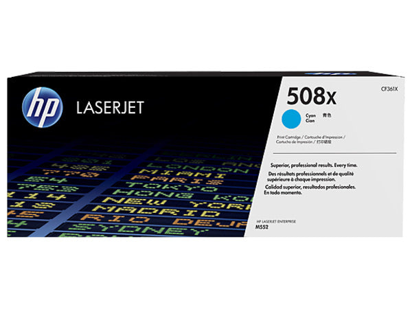 HP Toner CF361X, 508X, Cyan, ca. 9.500 Seiten