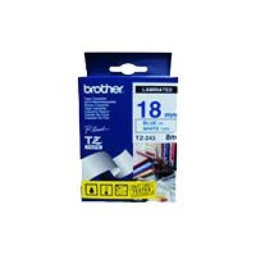 Brother Schriftband TZ243 Blue/White - Schriftbänder