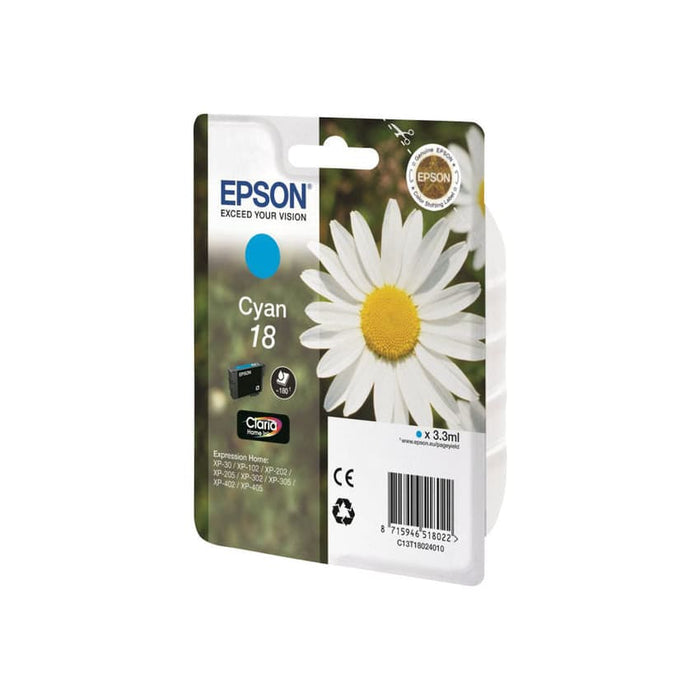 Epson Tinte C13T18024010 18 Cyan ca. 180 Seiten - Tinte