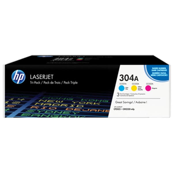 HP Toner CF372AM 304A Cyan Magenta Yellow ca. 2.800 Seiten -