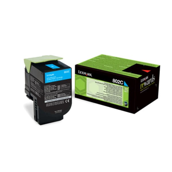 Lexmark Toner 80C20C0 802C Cyan ca. 1.000 Seiten - Toner