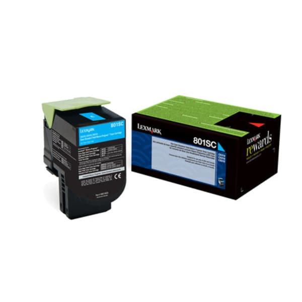 Lexmark Toner 80C2SC0 802SC Cyan ca. 2.000 Seiten - Toner